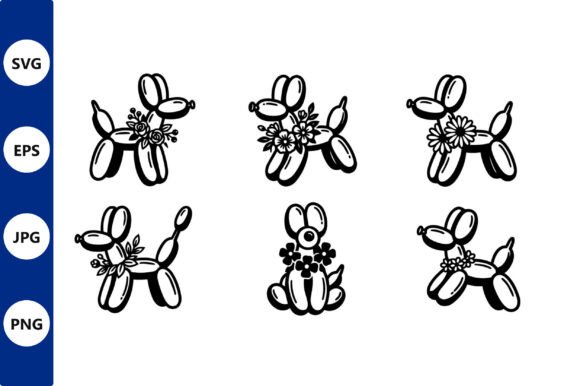 Balloon Dog Floral Vector Art – A Playful, Versatile Illustration for Creative Sellers