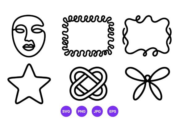 Black Line Art Abstract Face Star Knot: A Designer’s Take on Using Illustrations for Local Business Branding