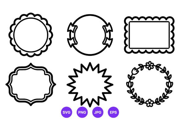 Black Line Art Floral and Geometric Graphics for Digital Sellers