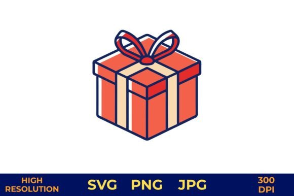 Bright Gift Box with Bow Vector Design – A Versatile Graphic for Crafters & Handmade Sellers