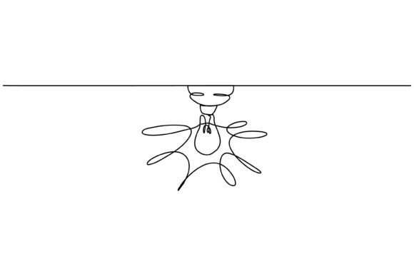 Continuous Line Design of Light: A Delicate Graphic for Brand Elegance