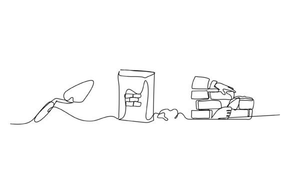 Continuous Line Design of Materials: A Minimalist Graphic for Modern Branding and Illustrations