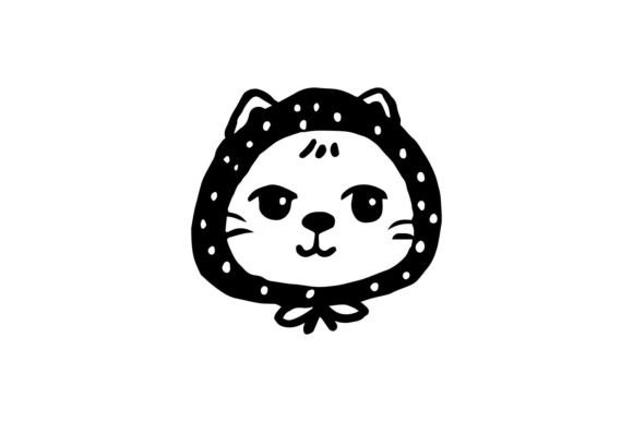 Cute Hand Drawn Cat Sticker Character Illustrations for Graphics Sellers