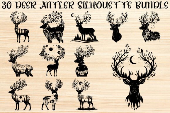 Deer Antler Silhouette Bundle: A Designer’s Review for Branding & Illustration Projects
