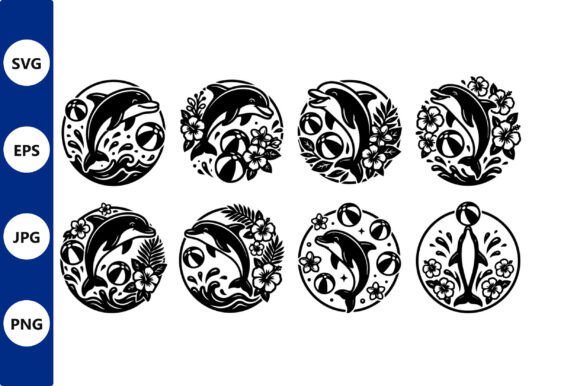 Dolphin Circle Design: A Bold Graphic for Branding & Marketing