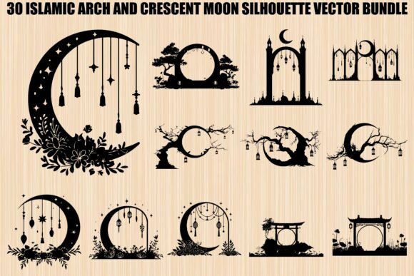 Elegant Islamic Arch Graphics & Illustrations Bundle for Design Projects