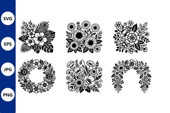 Floral Vector Bouquet Set for Craft: Elegant Graphics for Blog & Editorial Design