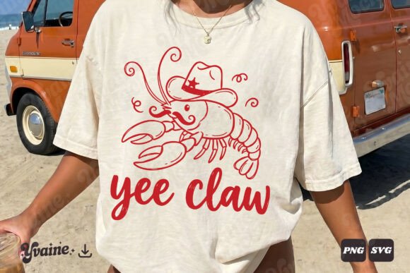 Funny Summer SVG PNG Lobster Cowboy: A Playful Illustration for Bold Brand Graphics
