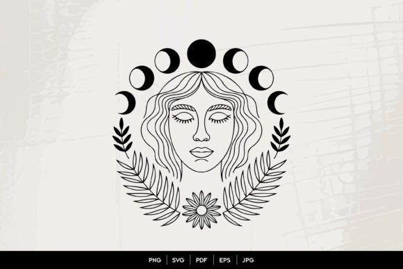 h1>Moon Phase Woman Line Art for Crafters: Graphics & Illustrations That Inspire
