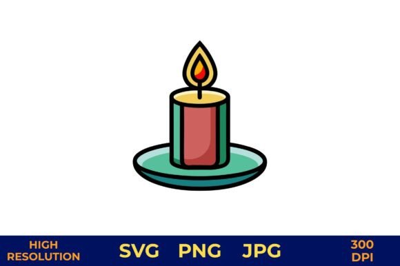 How the Lit Candle in a Holder, Vector Adds Festive Charm to Local Branding and Packaging