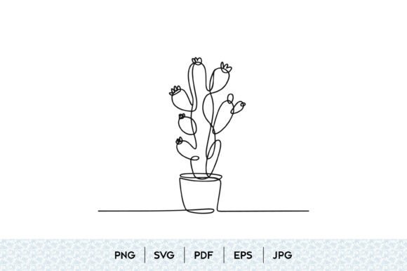 Minimal Cactus Line Art SVG: A Versatile Graphic for Local Branding and Packaging