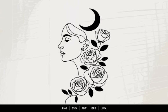 Moon Woman Rose Line Art: A Brand Designer’s Review for Real Business Use