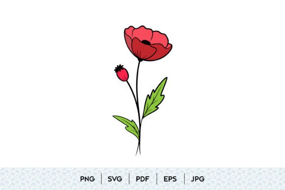 Red Poppy Flower SVG: A Versatile Graphic for Branding and Marketing Visuals