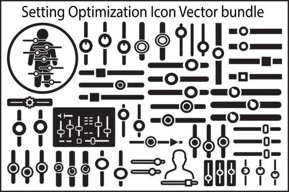 Setting Optimization Slider Icon Bundle – Clean Graphics for Digital Sellers