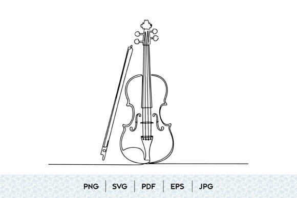 Violin Line Art SVG – A Delicate Touch for Branding and Creative Graphics